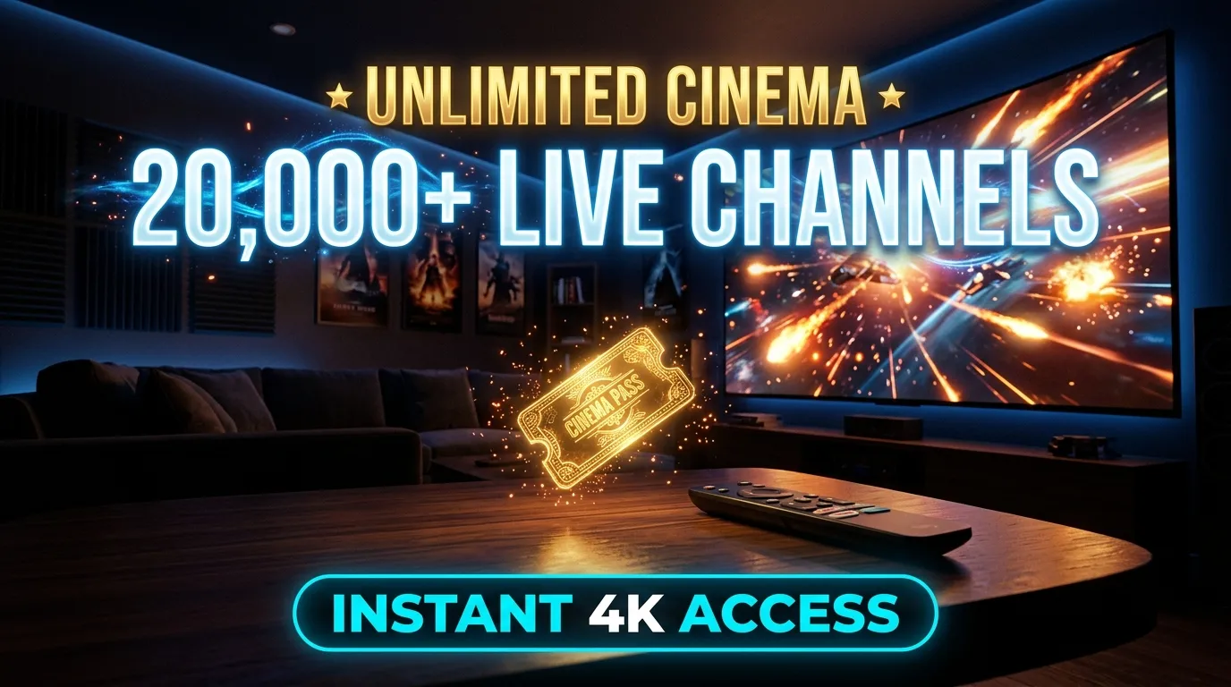 Family enjoying secure 4K on demand movie entertainment on home television
