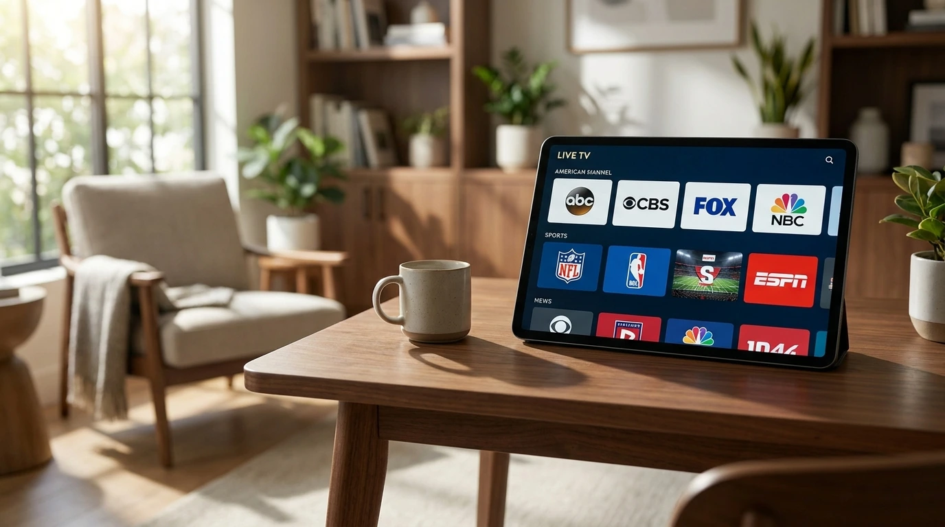 Browsing local US channels and sports on the best IPTV USA interface