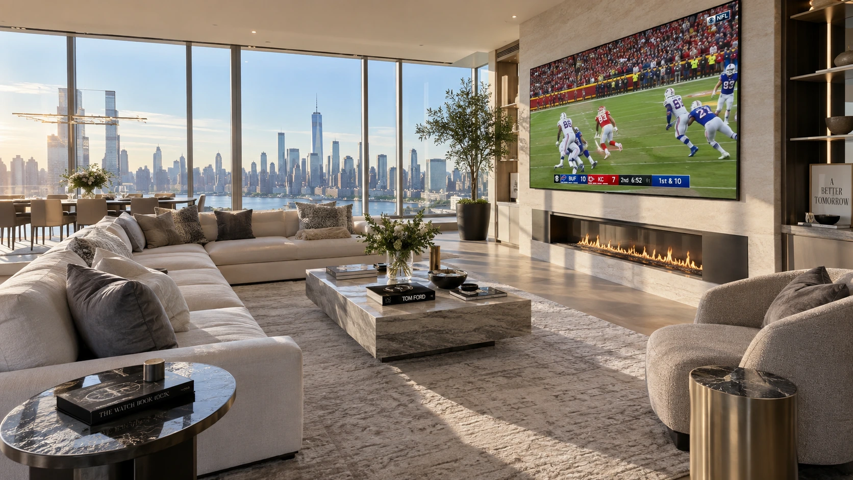 Best IPTV USA streaming setup in modern sunlit American living room