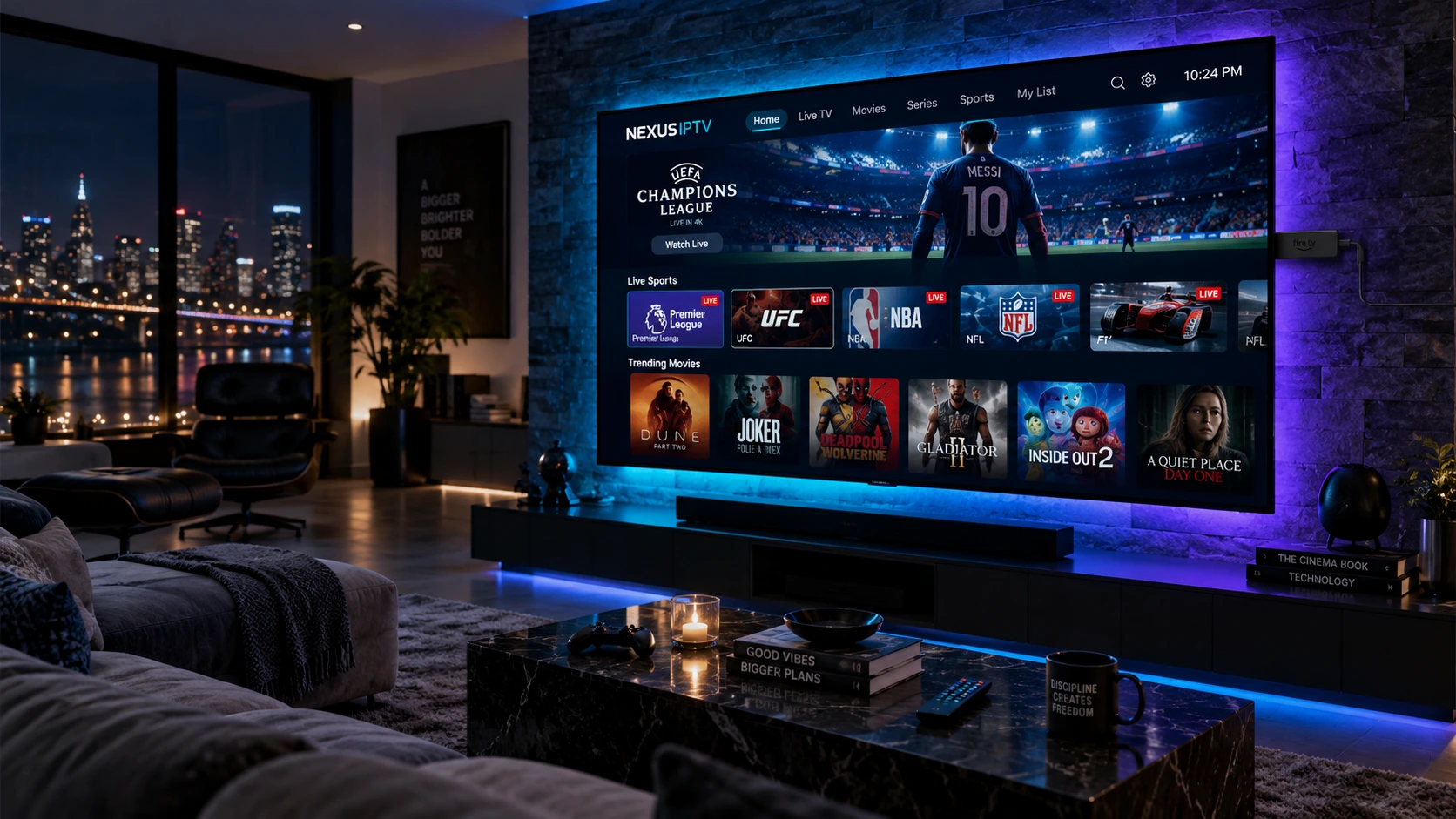 Comparing the best IPTV for Firestick setups on a 4K TV