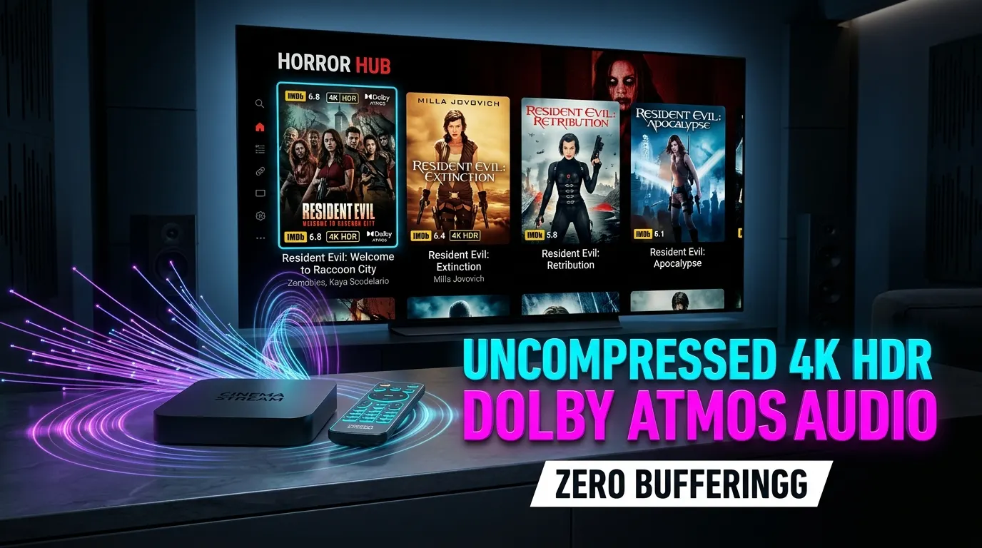 resident evil movie streaming hardware and media decoder setup for home theater