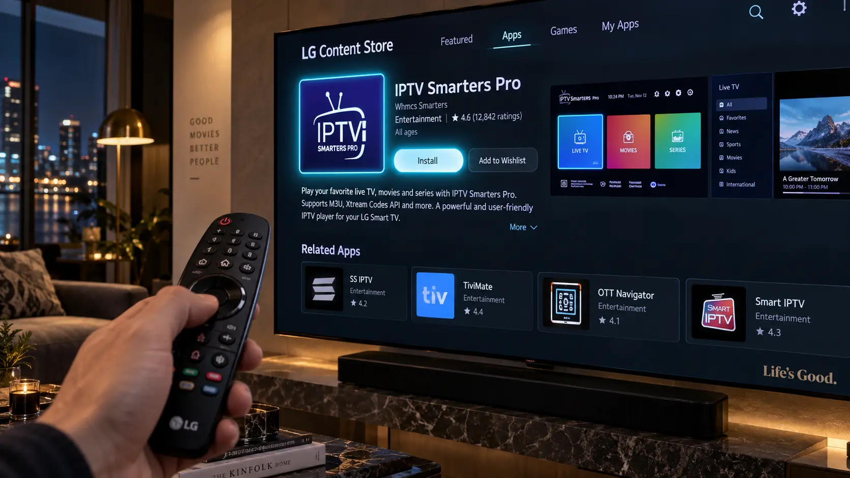 Setting up player credentials when learning how to install IPTV on Smart TV