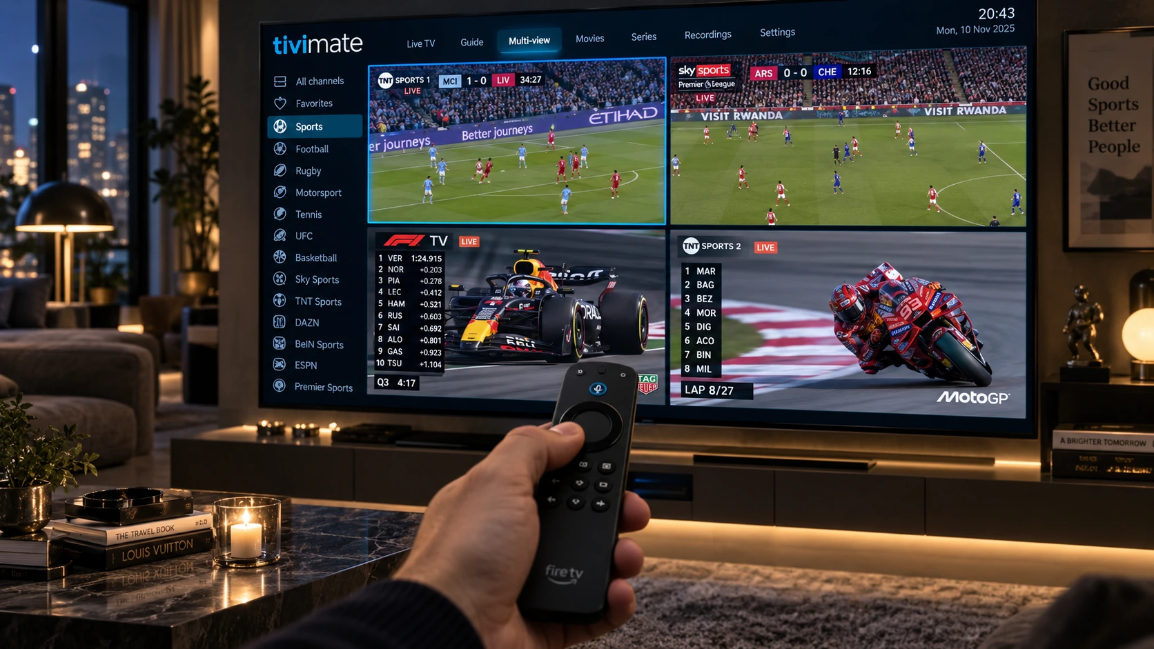 Configuring playlist and settings inside TiviMate IPTV player
