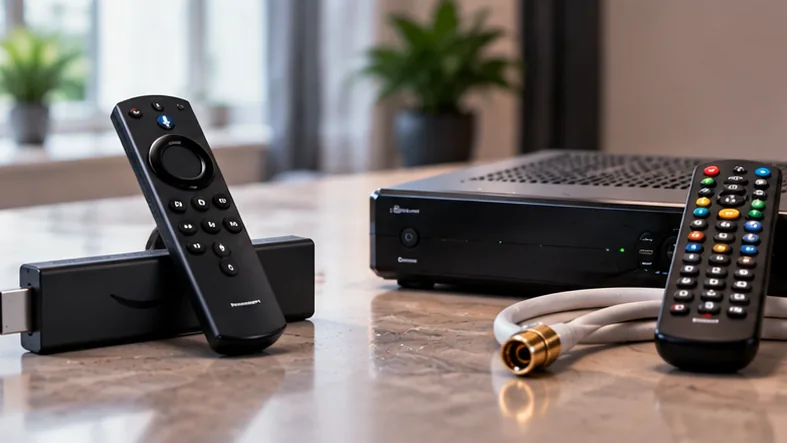 Smart TV streaming device and cable receiver compared for home television