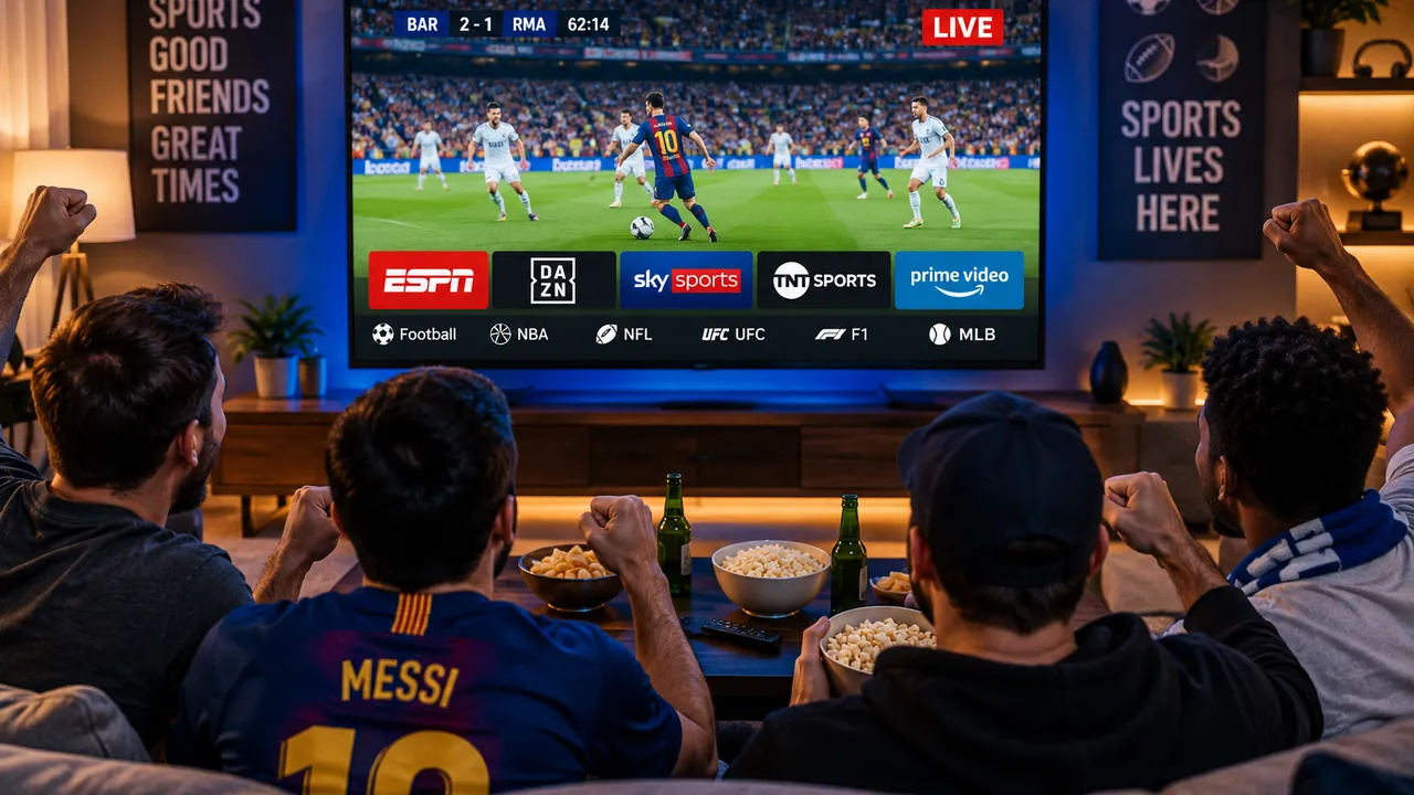 Watch sports live on a modern Smart TV with multiple sports streams