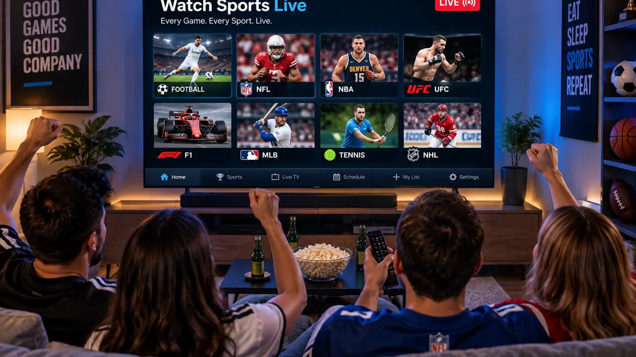 Watch sports live across multiple streaming devices at home